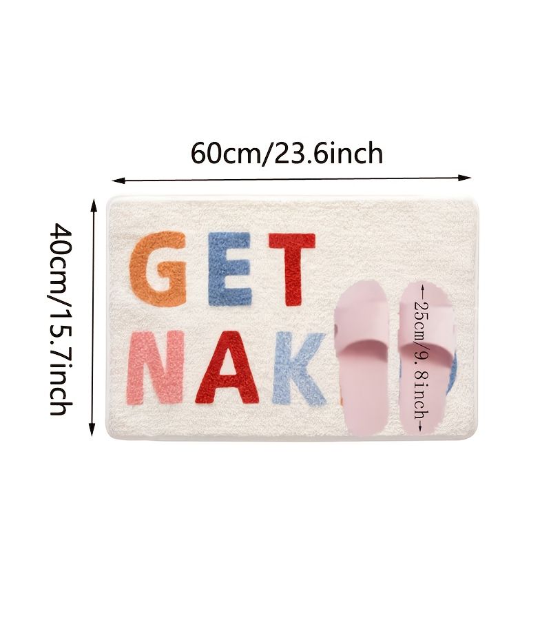 Washable Non Slip Bath Mat 50x80cm 19.7x31.5in Soft Fluffy Absorbent Door Mat For Bathroom Home Decor - Image 3
