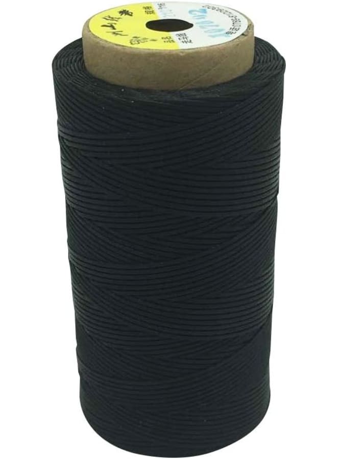 260 Metres of Leather Waxed Thread for Chiselling Shoes 1 mm Black  - Image 1