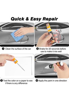 Generic 4 Pack Car Scratch Repair Kit - 2 in 1 Touch Up Paint Pen for Deep & Minor Scratches, Easy Car Scratch Remover, Grey Color  - Image 5