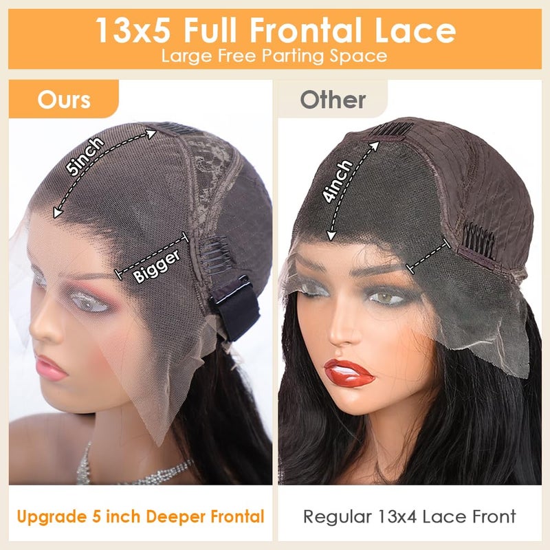 Flady 14 inch Bob Wig Human Hair 13x4 HD Lace Front Wigs Human Hair Pre Plucked 150% Density Straight Human Hair Bob Wig Glueless Short Bob Frontal Wigs For Black Women - Image 3