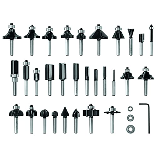 BOSCH RBS030MBS 30-Piece (Universally Compatible Accessory) Carbide-Tipped Wood Router Bit Assorted Set - Image 2