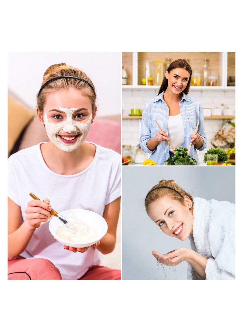 ORiTi 6 قطع من عصابات الرأس البلاستيكية السادة للنساء والفتيات - Image 3