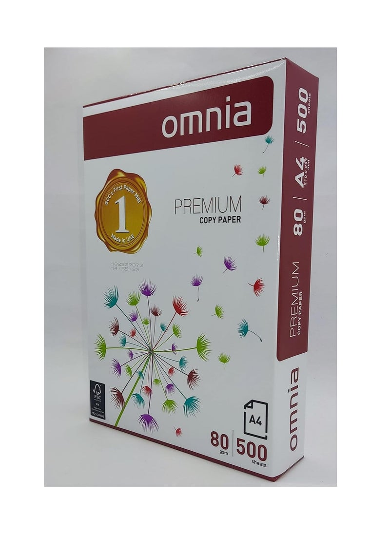 OMNIA ورق أمنيا بريميوم A4 500 ورقة  - Image 1