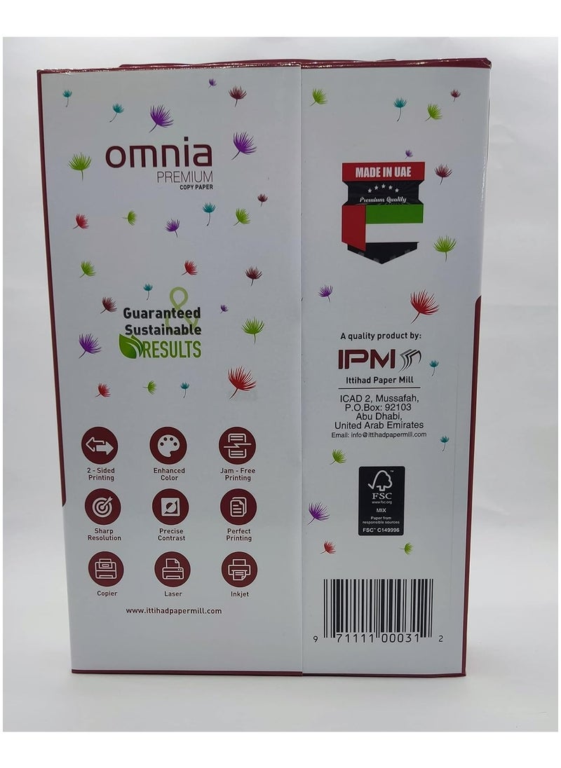 OMNIA ورق أمنيا بريميوم A4 500 ورقة  - Image 3
