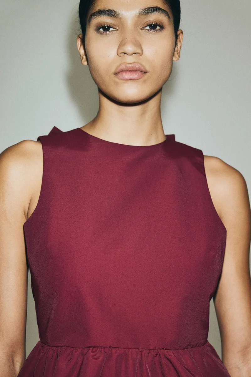 H&M Tie-detail peplum top