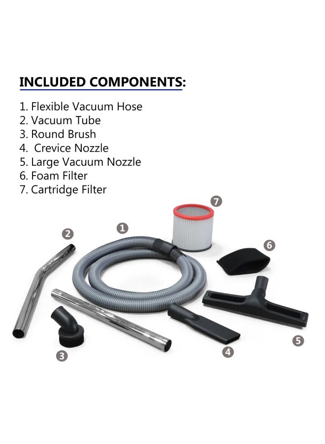 VTOOLS 2400W 60L Vacuum Cleaner with Power Socket, Double Motor - Image 5