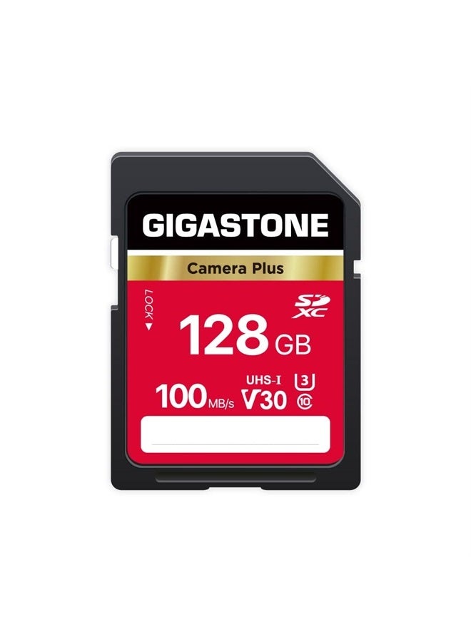 Gigastone 128GB SD Card, Camera Plus, V30 U3 SDXC Memory Card High Speed UHD Video Compatible with Canon Nikon Sony Panasonic Digital Camera, with 1 Mini case  - Image 1