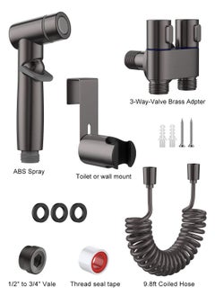 Bidet Sprayer for Toilet, Handheld Sprayer Attachment with Hose for Feminine Wash, Baby Diaper Cloth Washer and Shower Sprayer for Pet, Wall or Toilet Mount(Grey) - pzsku/ZFEFF982FBFC3E718D4AAZ/45/_/1680587752/e84f1094-467b-48c9-a6b0-5f2c0594a156