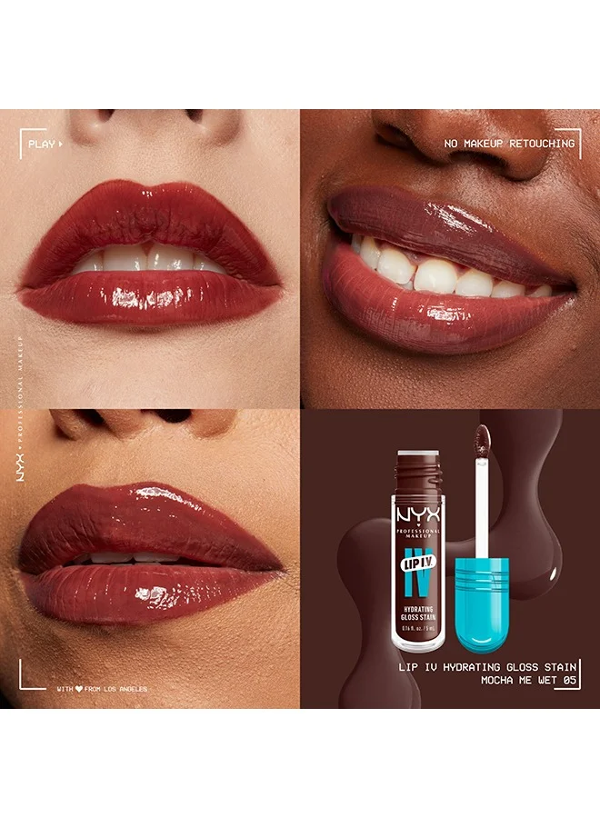 NYX PROFESSIONAL MAKEUP Lip IV Hydrating Gloss Stain – Mocha We Met