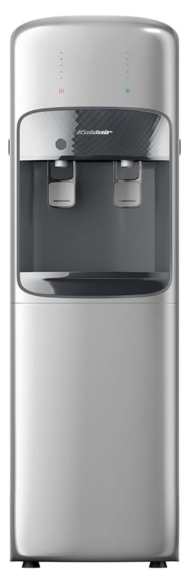 كولداير مبرد مياه تحميل علوي قائم بذاته، 2 حنفية بارد وساخن، نوع A، فضي - Image 1