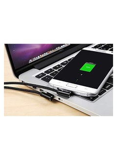Zoook Zoook - Gadgets Fashion ZF-BLMC2 Braided Micro USB Charging Cable with METAL L SHAPE 90 DEGREE CONNECTORS on both ports FOR EASY ACCESS 1.2M Black  - Image 5