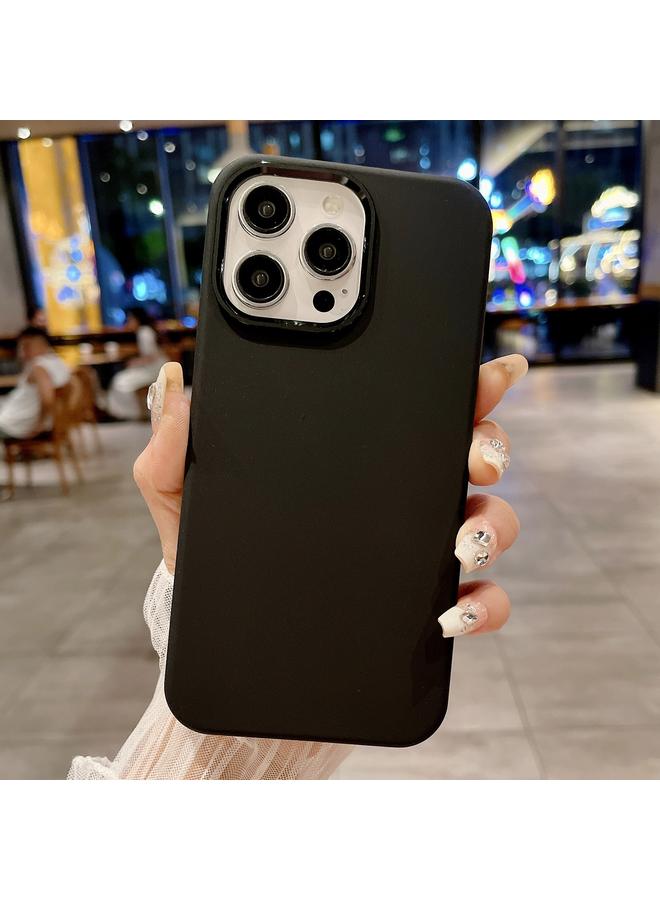 زبون جراب لهاتف iPhone 13 Pro مصنوع من المعدن السائل والسيليكون وملمس الجلد - Image 1