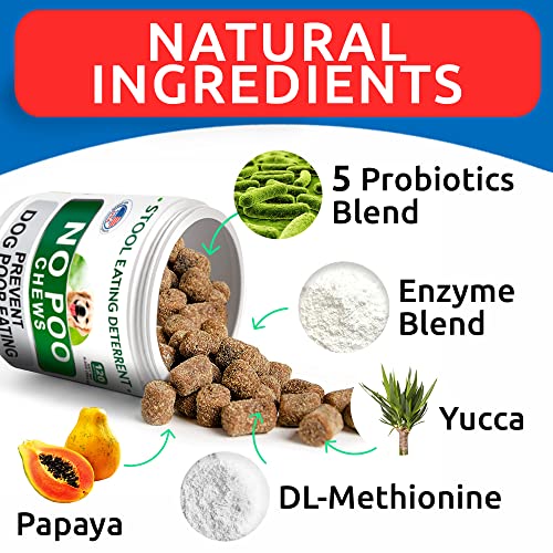 BARK&SPARK NO Poo Treats - Prevent Dog Poop Eating - Coprophagia Treatment - Stool Eating Deterrent - Probiotics & Enzymes - Digestive Health + Breath Aid - Made in USA - (240 Ct - Chicken) - Image 3