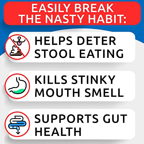 BARK&SPARK NO Poo Treats - Prevent Dog Poop Eating - Coprophagia Treatment - Stool Eating Deterrent - Probiotics & Enzymes - Digestive Health + Breath Aid - Made in USA - (240 Ct - Chicken) - Image 2
