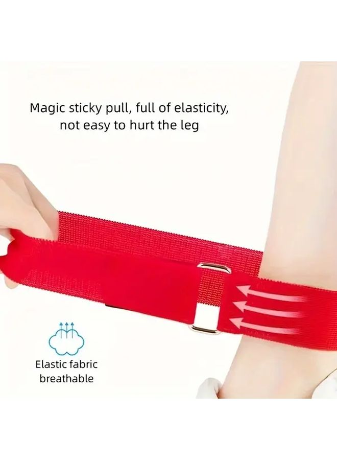 Orange Elastic 2 Pack Adjustable Leg Straps for Team Building Outdoor Games - Image 4