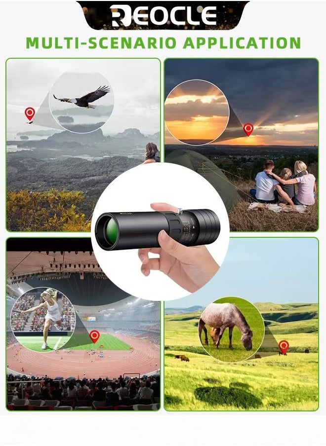 REOCLE Monocular Telescope High Definition Ultra Light Pocket Telescope High Powered Handheld Telescope Ideal Handheld Telescope for Adults and Kids  - Image 5