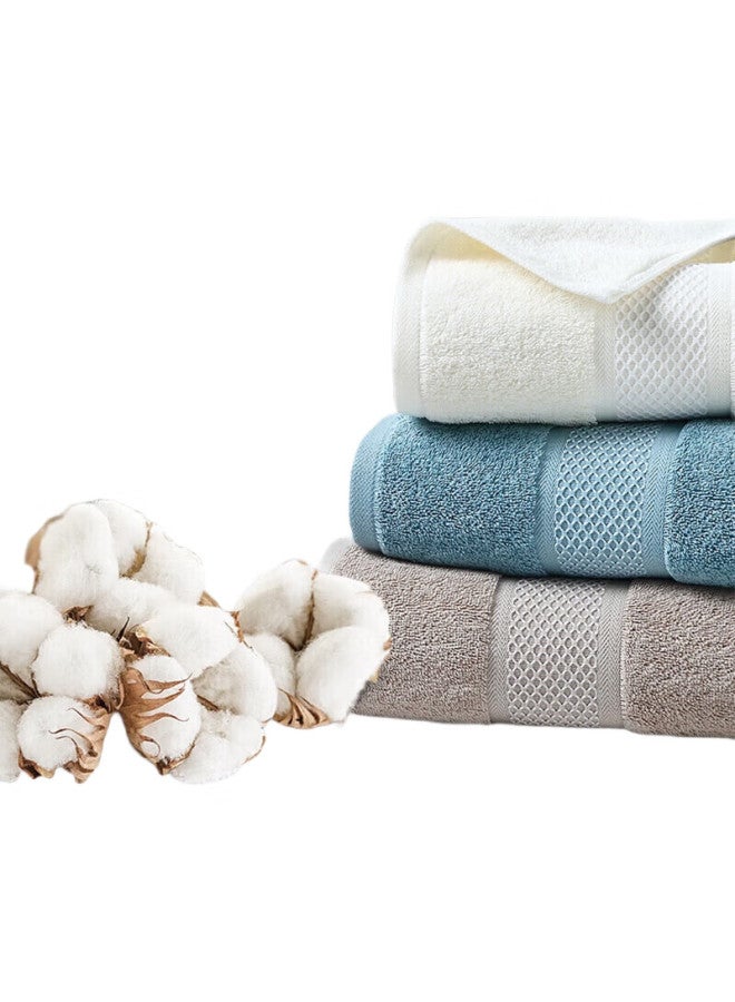 Canasin Kang'erxin Pure Cotton Antibacterial Towel, Soft And Absorbent, Five-star Hotel Face Towel, Single Pack, Blue, 180g - Image 2