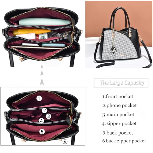 SiMYEER Satchel Purses and Handbags for Women Leather Crossbody Bags Shoulder Tote Bags - Image 5