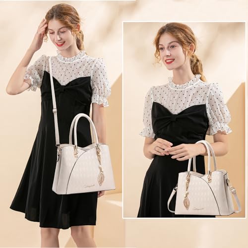 SiMYEER Satchel Purses and Handbags for Women Leather Crossbody Bags Shoulder Tote Bags - Image 2
