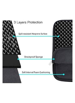 Mosiso Laptop Sleeve Compatible with MacBook Pro 16 inch 2021 2022 M1 Pro/Max A2485/2019-2020 A2141/Pro Retina 15 A1398, 15-15.6 inch Computer, Diamond Foam Neoprene Bag with Small Case, Black  - Image 3