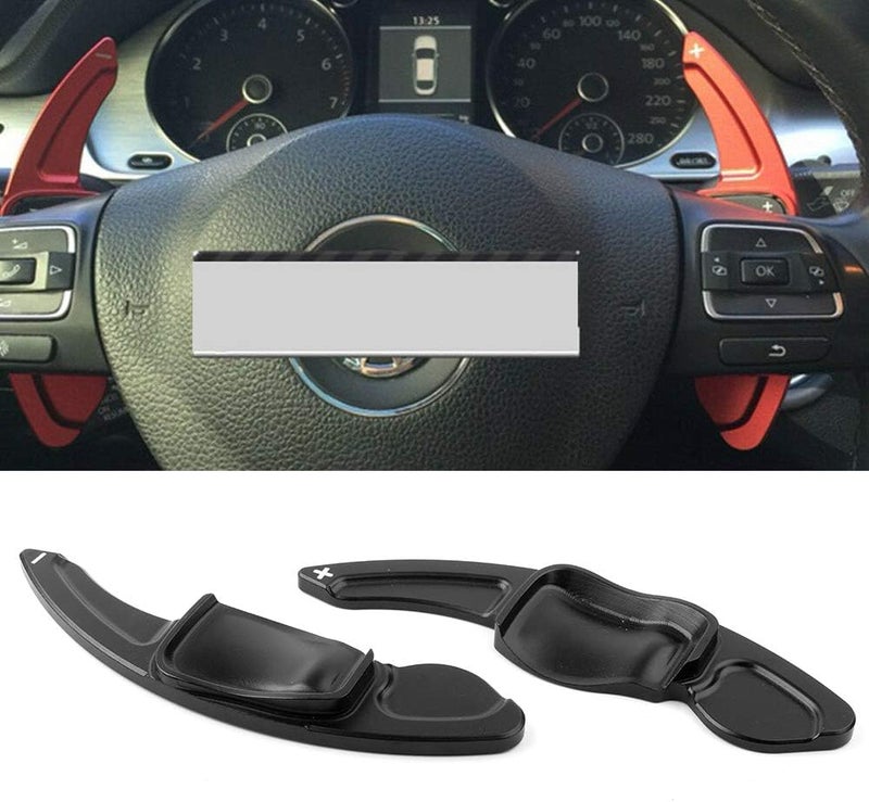 Cnoula11 Car Aluminum Shift Paddle Extended Shifter Extendtion Trim Cover Set for VW For Golf 6 for Jetta MK5 MK6, Replaces# 5K0951528, 5K0951527 Black - Image 2