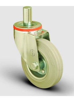 Emes Spherical Pin Connection, Bushing, Gray Rubber Light Industrial Wheel Diameter: 150 - Em03 Sprg 150 