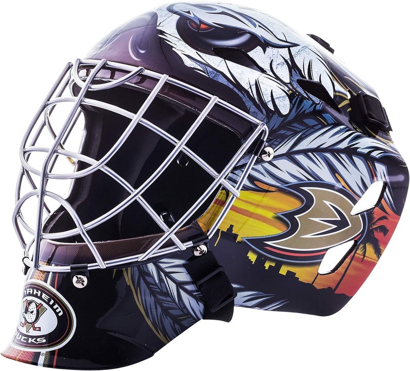 Franklin Sports Team Licensed NHL Hockey Goalie Face Mask - Goalie Mask for Kids Street Hockey - Youth NHL Team Street Hockey Masks - Image 1