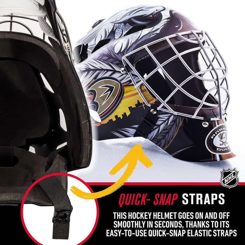 Franklin Sports Team Licensed NHL Hockey Goalie Face Mask - Goalie Mask for Kids Street Hockey - Youth NHL Team Street Hockey Masks - Image 5
