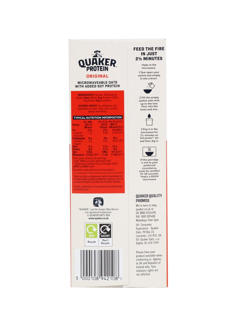 Quaker دقيق الشوفان البروتيني سهل التحضير الأصلي (8 أكياس) - Image 4