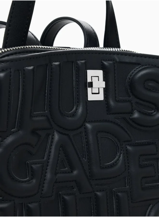 DESIGUAL Medium Backpack With Perforated Letters