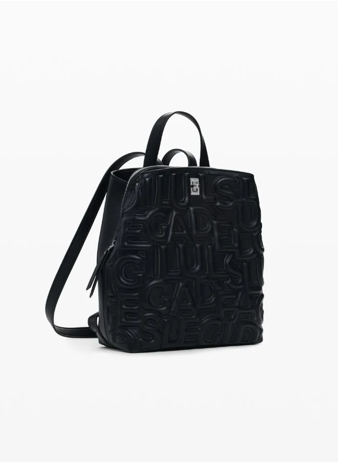 DESIGUAL Medium Backpack With Perforated Letters