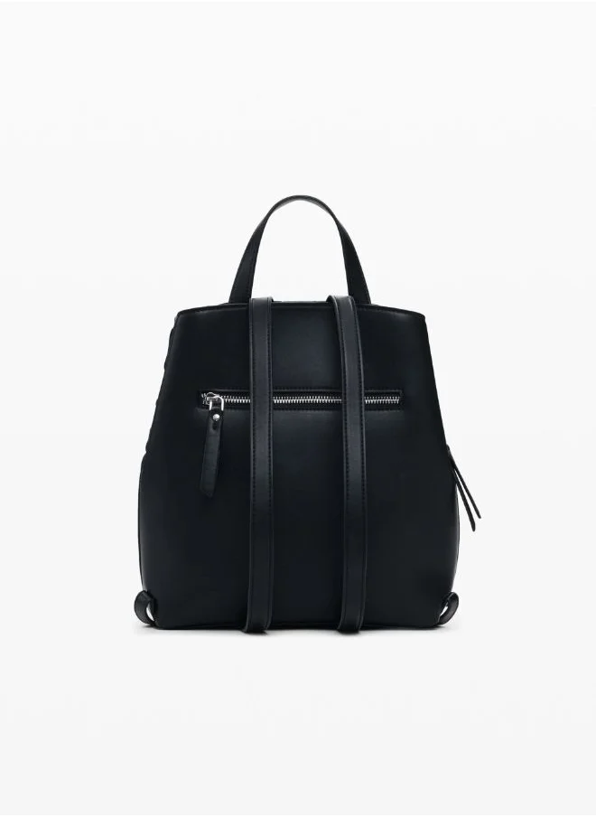 DESIGUAL Medium Backpack With Perforated Letters