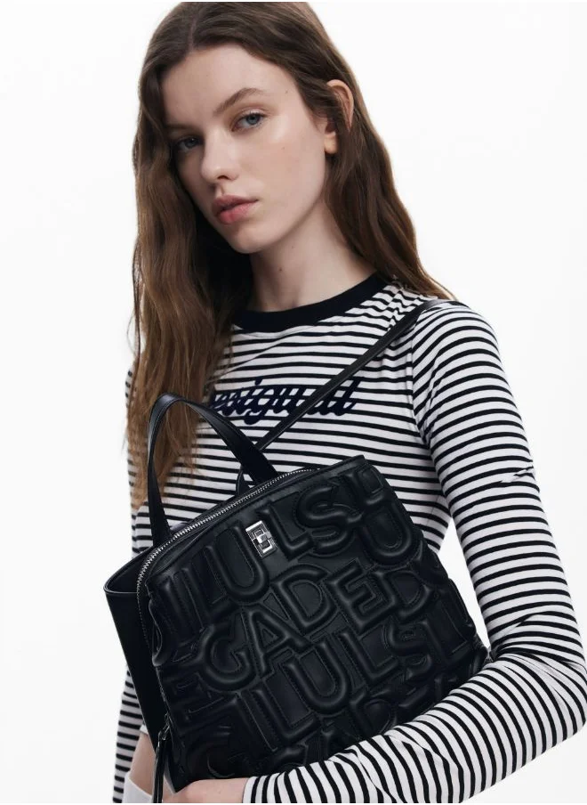 DESIGUAL Medium Backpack With Perforated Letters