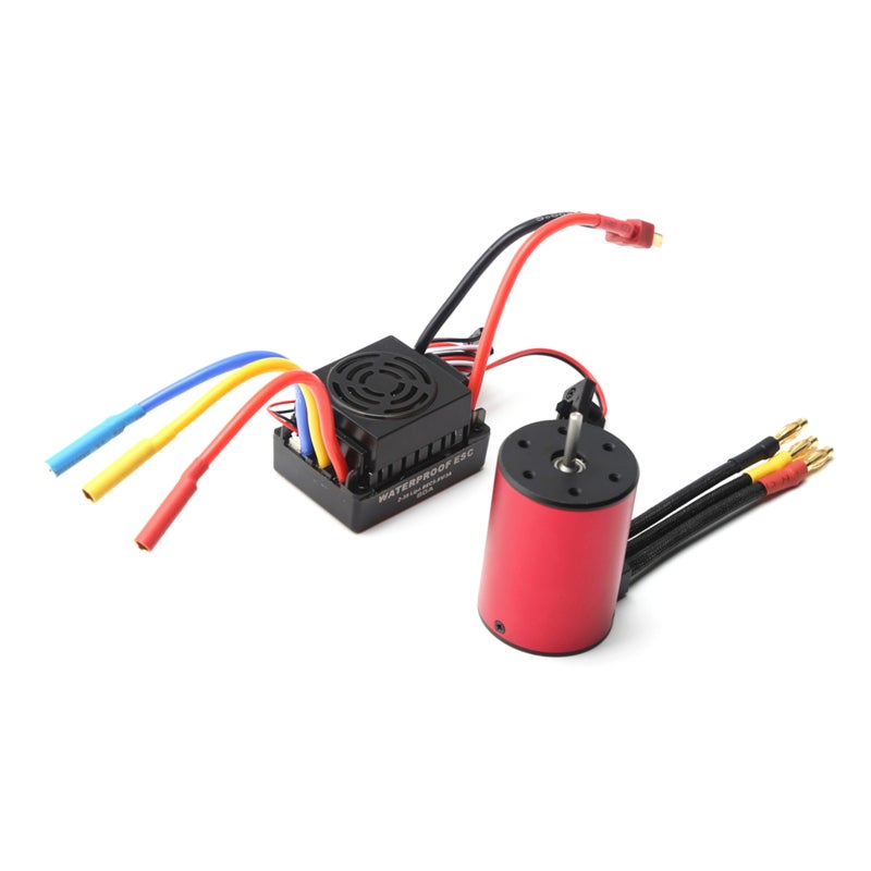 3650 Brushless Motor 4300KV 1/10 RC Car Motor - 60A ESC Enhanced Throttle Response Brushless Motor for 1/8 1/10 RC Cars - Image 1