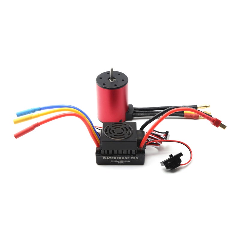 3650 Brushless Motor 4300KV 1/10 RC Car Motor - 60A ESC Enhanced Throttle Response Brushless Motor for 1/8 1/10 RC Cars - Image 2