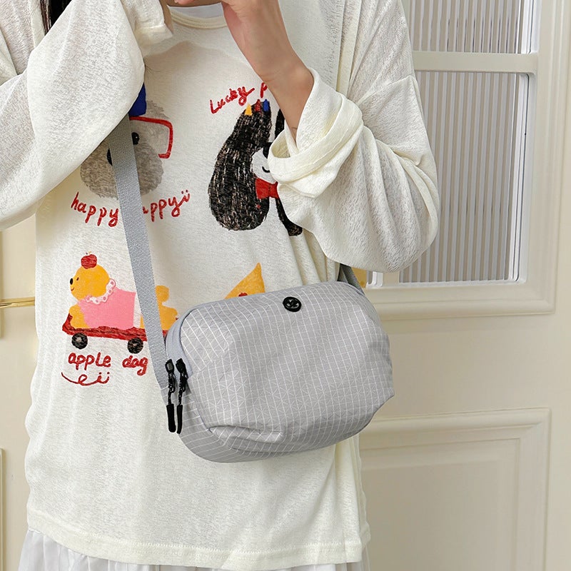 Women’s Small Plaid Crossbody Bag, Soft Square Shoulder Bag with Zipper and Inner Pockets - Image 3