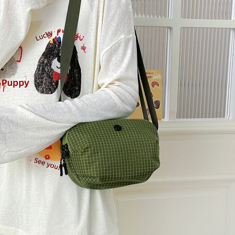 Women’s Small Plaid Crossbody Bag, Soft Square Shoulder Bag with Zipper and Inner Pockets - Image 2