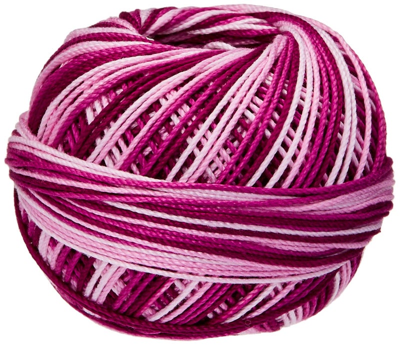 LIZBETH Handy Hands HH03157 Lizbeth Premium Cotton Thread, Size 3, Raspberry Frappe - Image 1