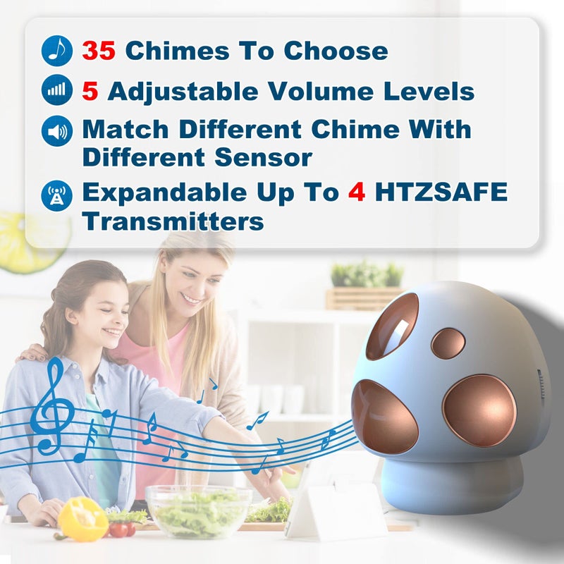 HTZSAFE Driveway Alarm- Driveway Alarms Wireless Outside Weatherproof Solar Motion Sensor&Detector- 1/2 Mile Long Range Driveway Alarm System- 1 Receiver + 2 Sensors - Image 5