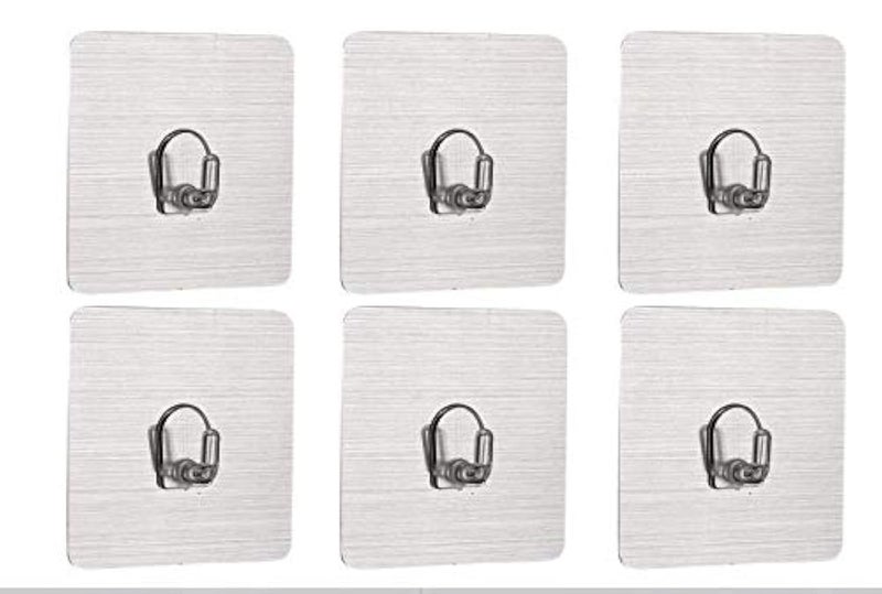 Density Collection Wall Hooks Utility Towel Bathrobe CoatsBathroom Kitchen Waterproof and Oil Proof Nail Free Transparent Heavy Duty Wall Hook Ceiling Hanger8 Kg Capicity Each Hook 6 - Image 1