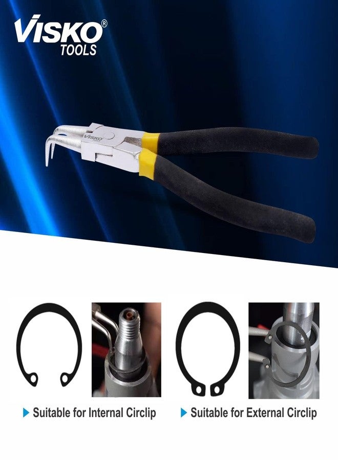 Visko Tools VISKO 208 7" CirClip Plier | Internal Bend | Cutting player | Cutting plier | Pliers | Pliers for Home | Player Tools | Combination plier | For electrical Work | Black Color | - Image 3
