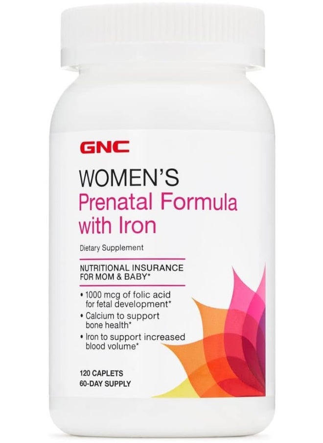 GNC - Women'S Prenatal Formula With Iron 120 Caplets - Image 1