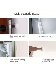 Gonice 2pcs Anti-knock Doorknob Anti-collision Pads, Thickened Silicone Anti-collision Stickers, Behind The Door Silent Refrigerator Door Wall Anti-collision Protective Pads  - Image 3