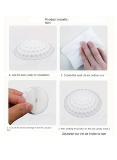 Gonice 2pcs Anti-knock Doorknob Anti-collision Pads, Thickened Silicone Anti-collision Stickers, Behind The Door Silent Refrigerator Door Wall Anti-collision Protective Pads  - Image 4