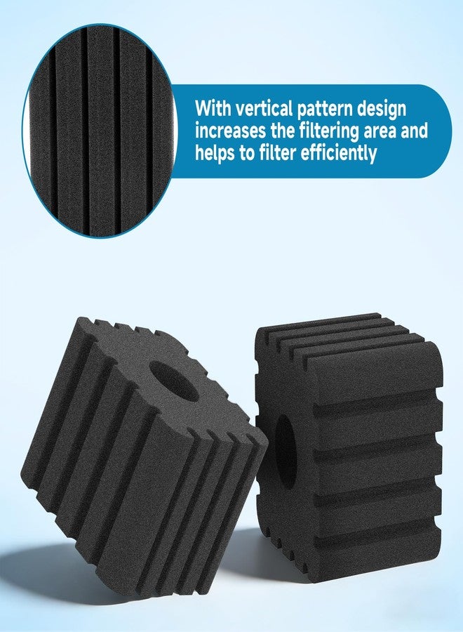 AQQA Aquarium Sponge Filter Replacement Sponge for AQ046-S (2Pack) - Image 5