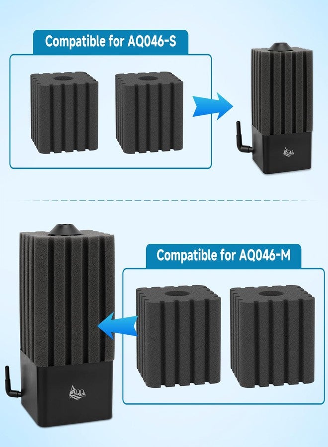 AQQA Aquarium Sponge Filter Replacement Sponge for AQ046-S (2Pack) - Image 4