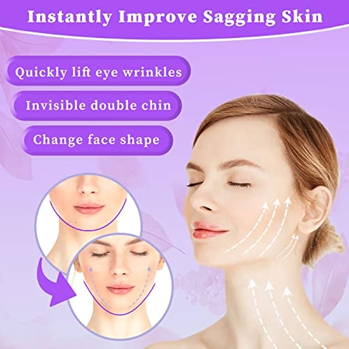Elitecran Face Lift Tape, 40 Pcs Face Tape Lifting Invisible, Face Lift Double chin Stickers Neck Lift Tapes and Bands Makeup Tool for Lifting Saggy Skin and Wrinkles - Image 4