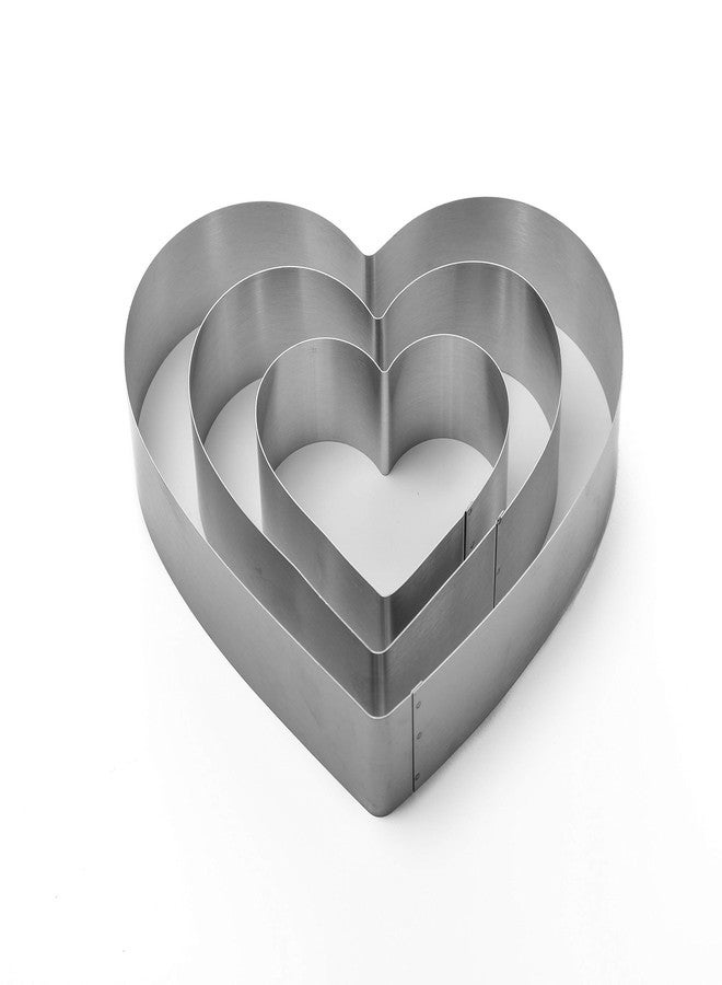 Maykito Large Heart Cookie Cutter Set-4/6/8 Inch Heart Cake Mold Ring Pancake Mold Valentine Day Gift Stainless Steel - Image 1