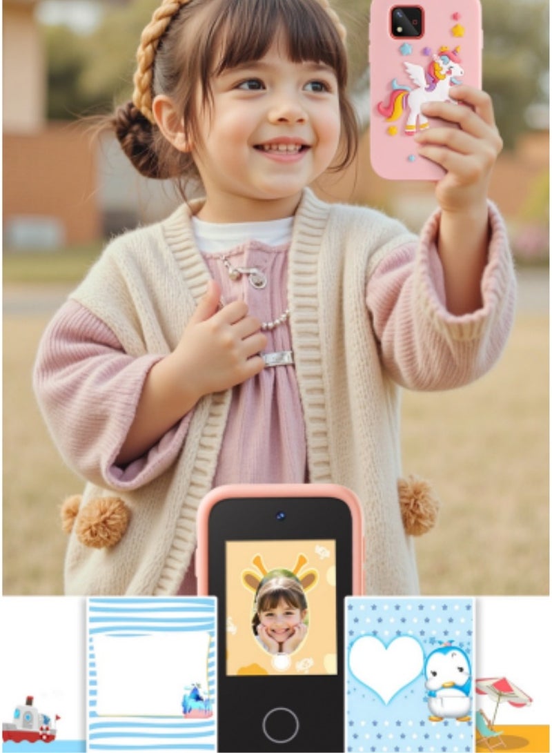 Kids Smart Phone, Smart Learning Phone for kids, 2.8" Eye-Protect Screen, Dual Camera, Multiple Educational Games, Music Player, Long Battery Life, Anti-Drop Silicone Cover, LED Flash, Birthday Gifts for Kids (16G Card) - Image 5