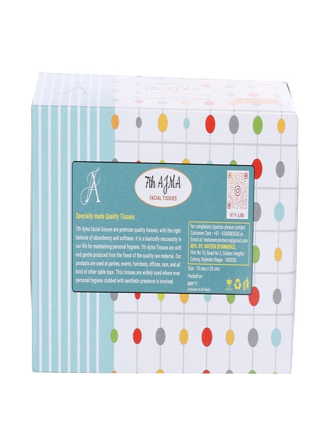 7TH AJMA Facial Tissue | Absorbent & Gentle | 2 Ply Facial Tissue Box |100 Pulls / 200 Sheets per Box (White) - Image 4